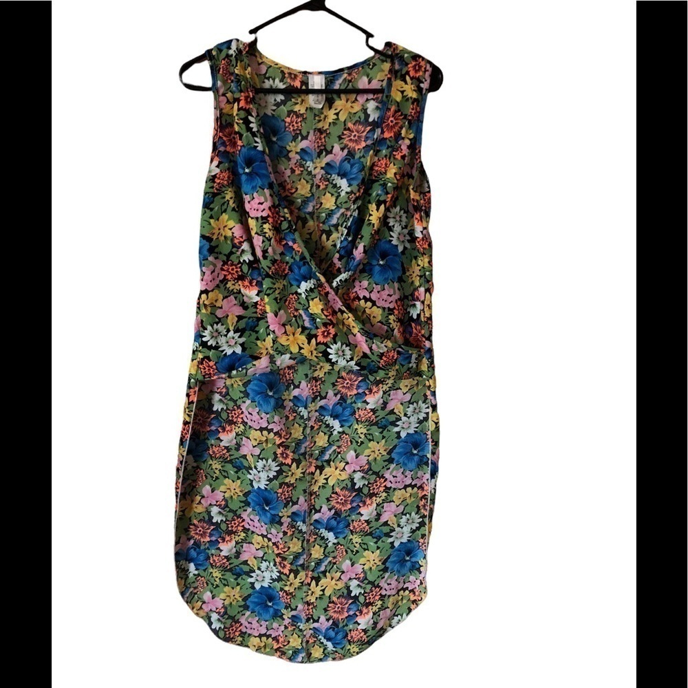Vintage Y2K floral 60s 70s inspired high low tank top Festival statement blouse - Picture 2 of 8